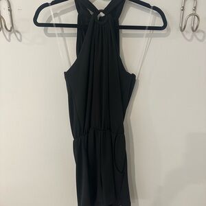 Ariella Black Halter Romper